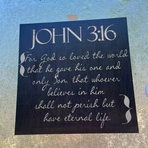 Source Unknown Black and White Scripture Art Wall Decor